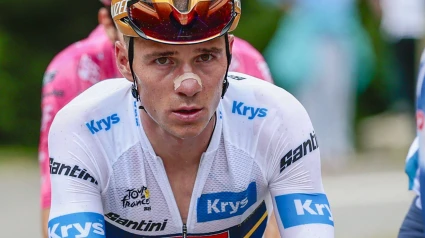 Remco Evenepoel, durante su participación en el Tour