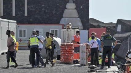 Imagen de inmigrantes rescatados en Canarias