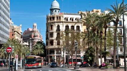Imagen de la Plaza del Ayuntamiento en Valencia