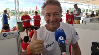 Javier Banderas, durante la entrevista