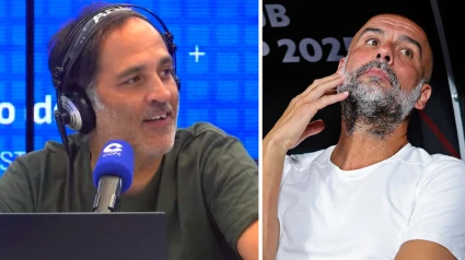 David Sánchez y Pep Guardiola