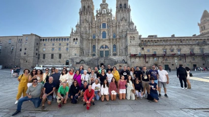 Plena Inclusión Castilla-La Mancha, en su llegada a la Plaza de Obradoiro