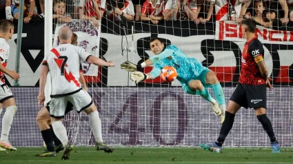 Greif, durante el partido contra el Rayo Vallecano