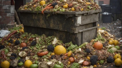Imagen de comida en la basura