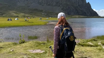Lorena Escuer en los lagos de Anayet
