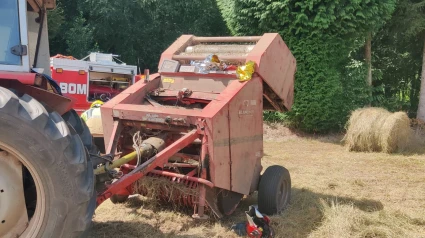 Máquina en la que quedó atrapado el brazo de un hombre en Monfero