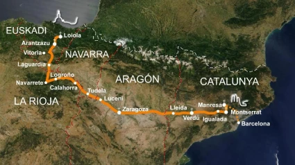 Mapa del Camino Ignaciano