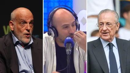 Javier Tebas, Gonzalo Miró y Florentino Pérez