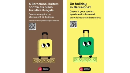Carteles para luchar contra los pisos turísticos ilegales