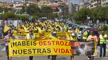 Una de las manifestaciones protagonizadas por los afectados.