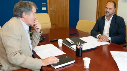 José Antonio Álvarez y Berardo Fernández durante el encuentro