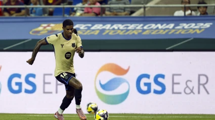 Marcus Rashford, en un partido amistoso con el Barça