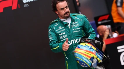 Fernando Alonso tras acabar la carrera del gran premio de Hungría