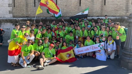 Jóvenes de Almendralejo en el Jubileo, en Roma