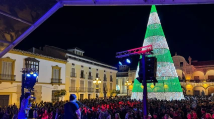 Iluminación de navidad en Plaza de España de Lorca