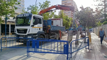Trabajos de reparación de la red de saneamiento
