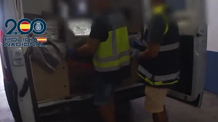 Furgoneta intervenida por la Policía Nacional