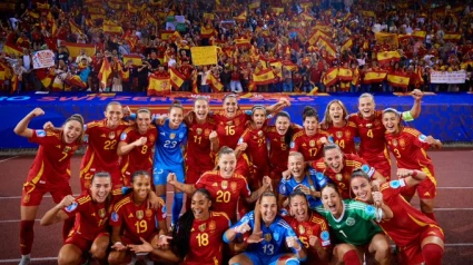 Imagen de la selección española femenina, durante la última Eurocopa
