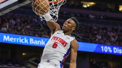 Hamidou Diallo, en un mate durante un encuentro en la NBA