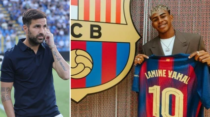 Cesc Fàbregas y Lamine Yamal