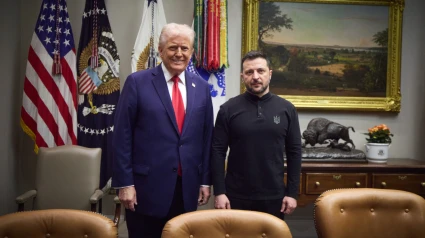 Imagen de archivo de la reunión entre Trump y Zelenski