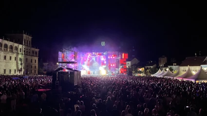 Actuación de la Orquesta Panorama en las fiestas patronales de Monforte de Lemos del año 2024