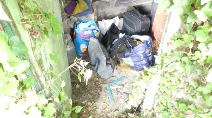 El detenido escondía los objetos robados en un leñero