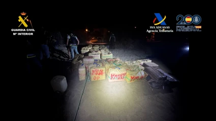 Intervenidos más de 1.600 kg de hachís en una Operación Conjunta en el Río Guadiana