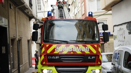Foto de archivo de una actuación de los bomberos en Ferrol