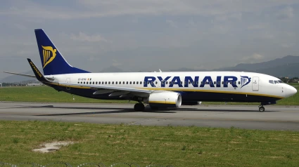 Avión de la aerolínea irlandesa Ryanair