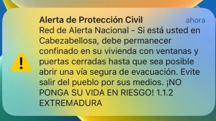 Alerta enviada a los vecinos de Cabezabellosa