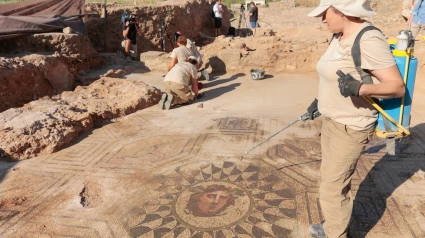 (Foto de ARCHIVO)Mosaico de Medusa excavado en Huerta de Otero de MéridaREMITIDA / HANDOUT por AYUNTAMIENTO DE MÉRIDAFotografía remitida a medios de comunicación exclusivamente para ilustrar la noticia a la que hace referencia la imagen, y citando la procedencia de la imagen en la firma26/7/2023
