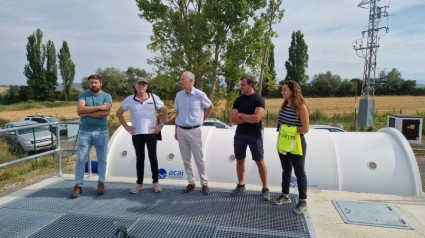 Luis Estaún, director del Instituto Aragonés del Agua, durante su visita a la depuradora de Bailo