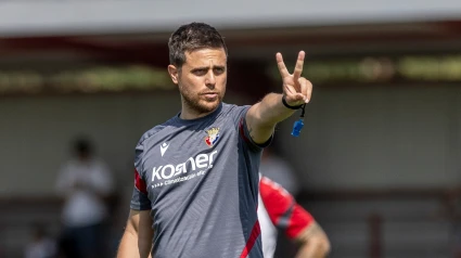 Alessio Lisci en un entrenamiento con Osasuna