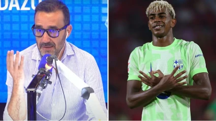 Juanma Castaño alabando el partido de Lamine Yamal