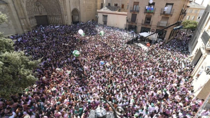 Imagen del inicio de las fiestas de San Lorenzo 2025