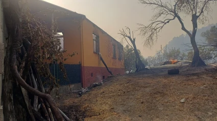 Núcleos afectados por el fuego en Quiroga