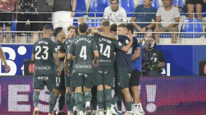 Imagen del partido del Huesca-Leganés