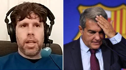 Dani  Senabre y Joan Laporta