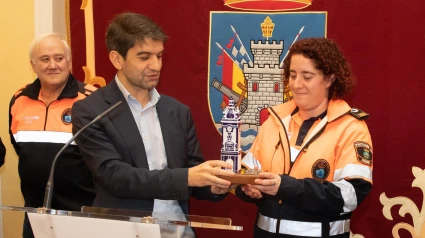Foto de archivo de Silvia Chamorro con Jorge Suárez, cuando ya fue presidenta de la agrupación