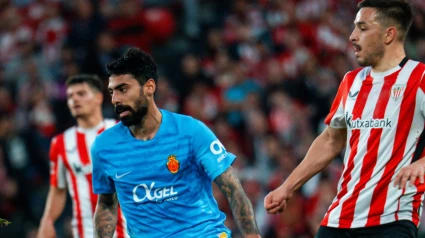 Samú Costa en un partido con el Mallorca
