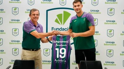 Emir Sulejmanovic junto a Juanma Rodríguez en la presentación de hoy.