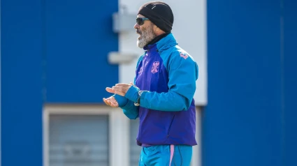 Álvaro Cervera, durante el entrenamiento de este miércoles.