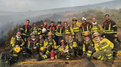 Expedición de Bomberos de Navarra para trabajar en los incendios de León