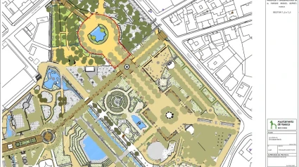Plano de la actuación a desarrollar en el parque Miguel Servet