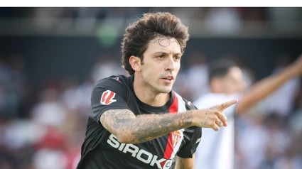 Gelabert celebra el gol del Sporting contra el Ceuta