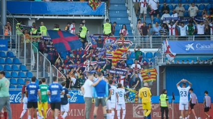 Imagen de la celebración del partido en Vitoria