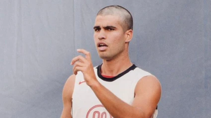 Carlos Alcaraz con su nuevo look para el US Open