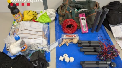 Material requisado al hombre de 53 años que fabricó bombas caseras