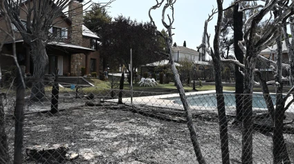 Casa dañada por un incendio